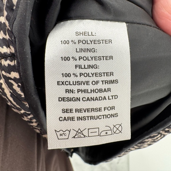 Cambridge Dry Goods Herringbone Quilted Zip Front Vest in Black & Cream Size 3X - Picture 8 of 8